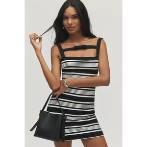 Hutch for Anthropologie Women’s Square Neck  Knit Striped Dress Sz XL Multi NWOT